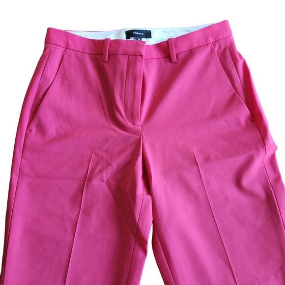 NWT Theory Hot Pink Trousers Suit Pants Size 00 - Picture 2 of 15